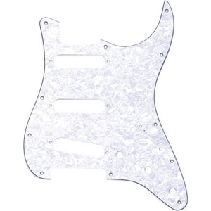 FENDER PICKGUARD STRAT SSS 11 HOLE WHITE PEARL