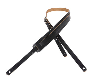 LEVY'S 3/4" LEATHER STRAP WITH 1 3/4" MOVABLE PAD AND BUCKLE BLACK