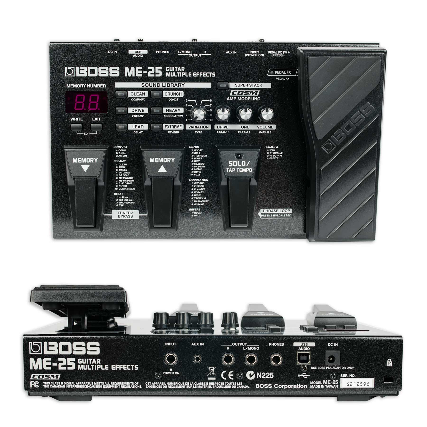 boss me-25 multi effects pedal BOSS ME-25 MULTIPLE GUITAR EFFECTS