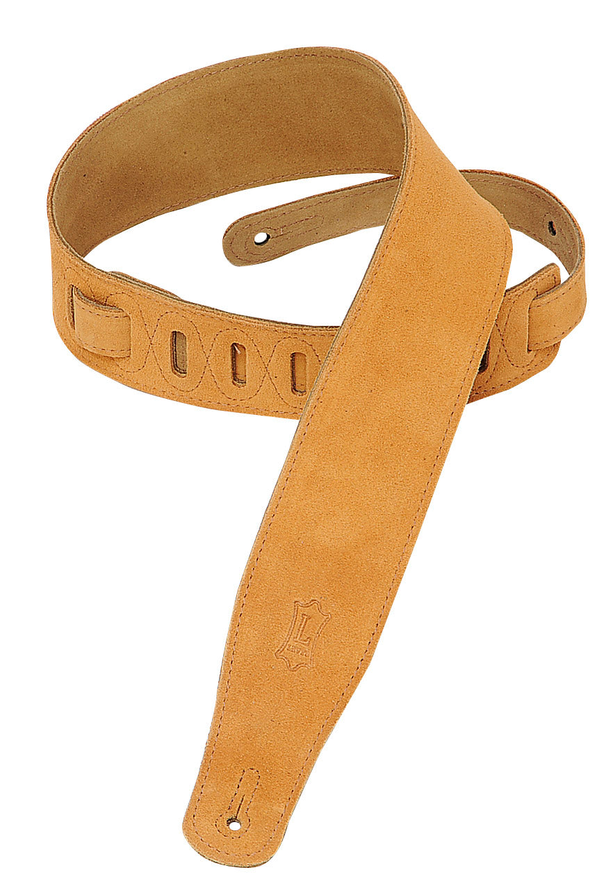 LEVY'S MS26-HNY 2.5" SUEDE GUITAR STRAP - HONEY