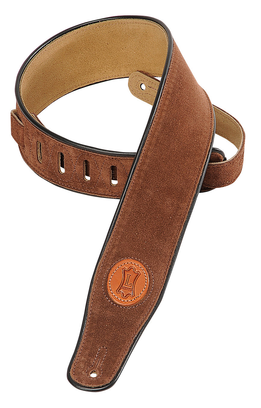 LEVY'S 2 1/2" SIGNATURE SERIES SUEDE STRAP BROWN