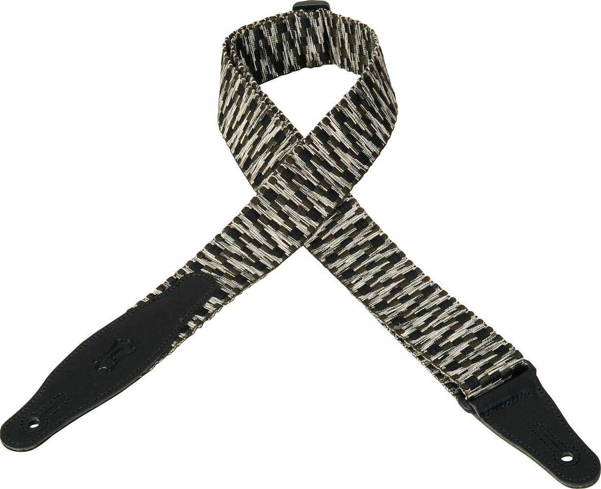 LEVY'S 2" WOVEN GUITAR STRAP- BLACK
