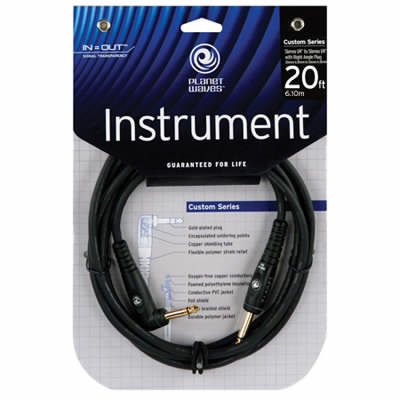 PLANET WAVES CUSTOM 20' RIGHT ANGLE INSTRUMENT CABLE